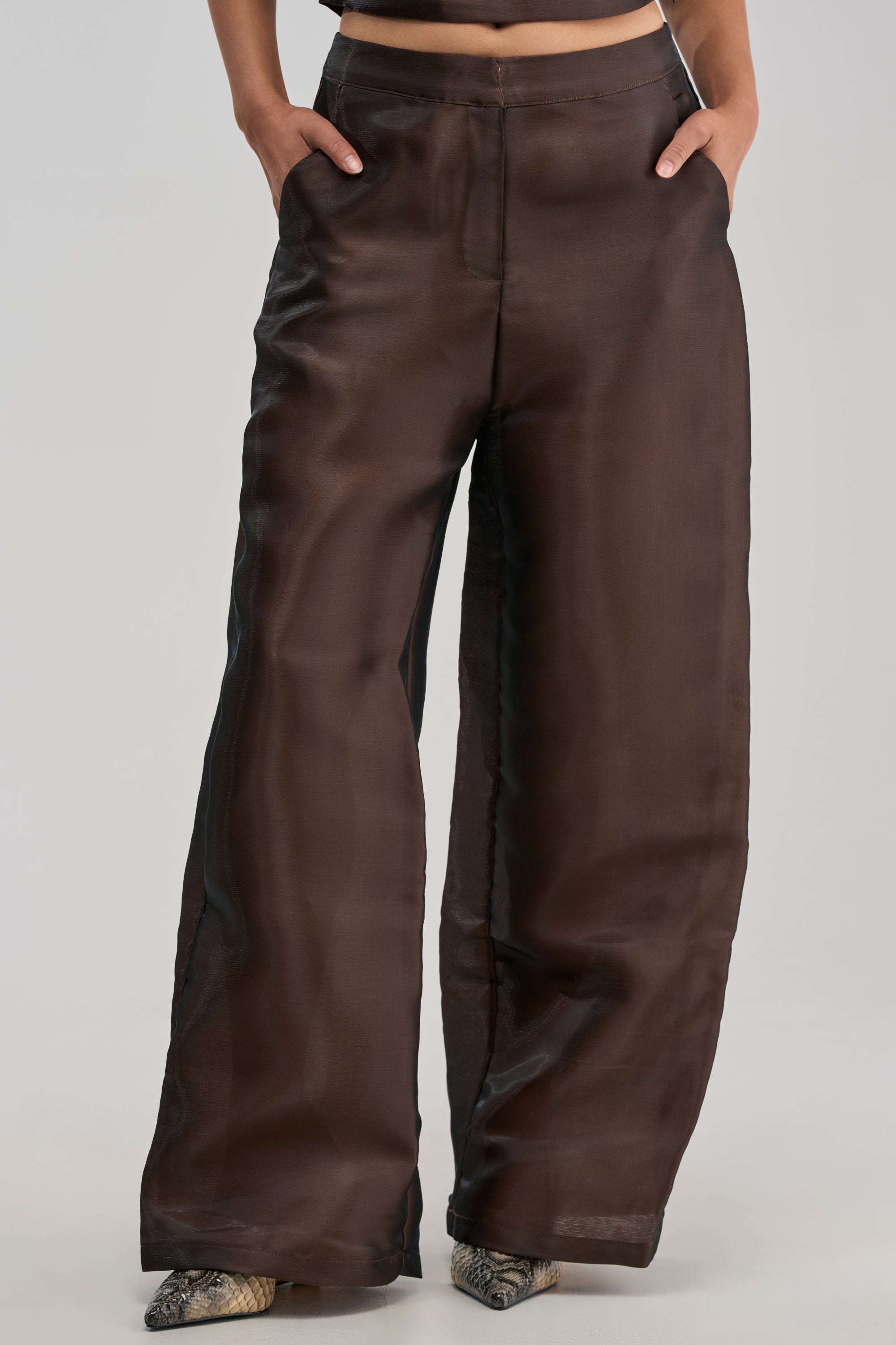 ON FIRE TROUSER IN BROWN
