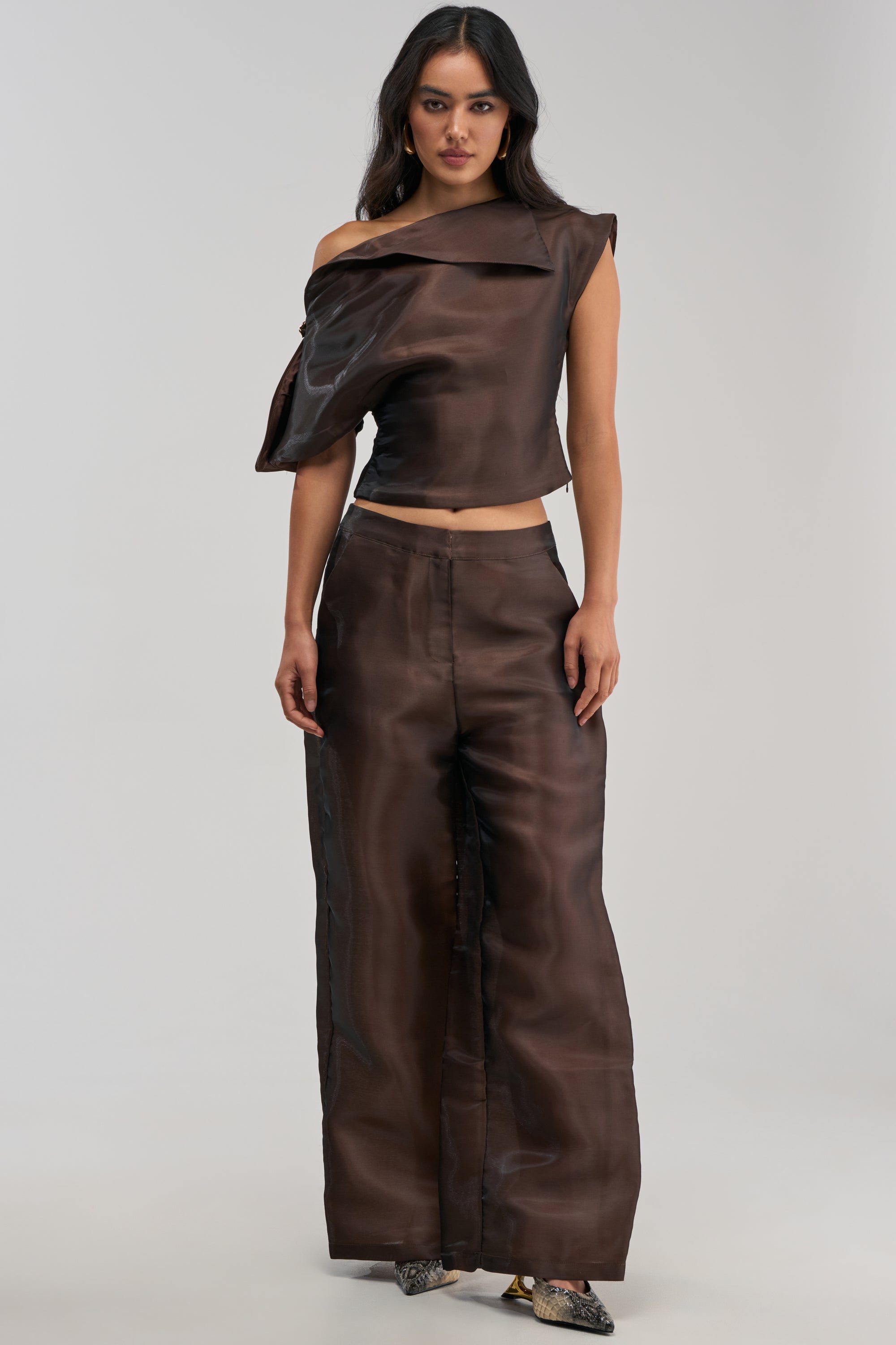 ON FIRE TROUSER IN BROWN