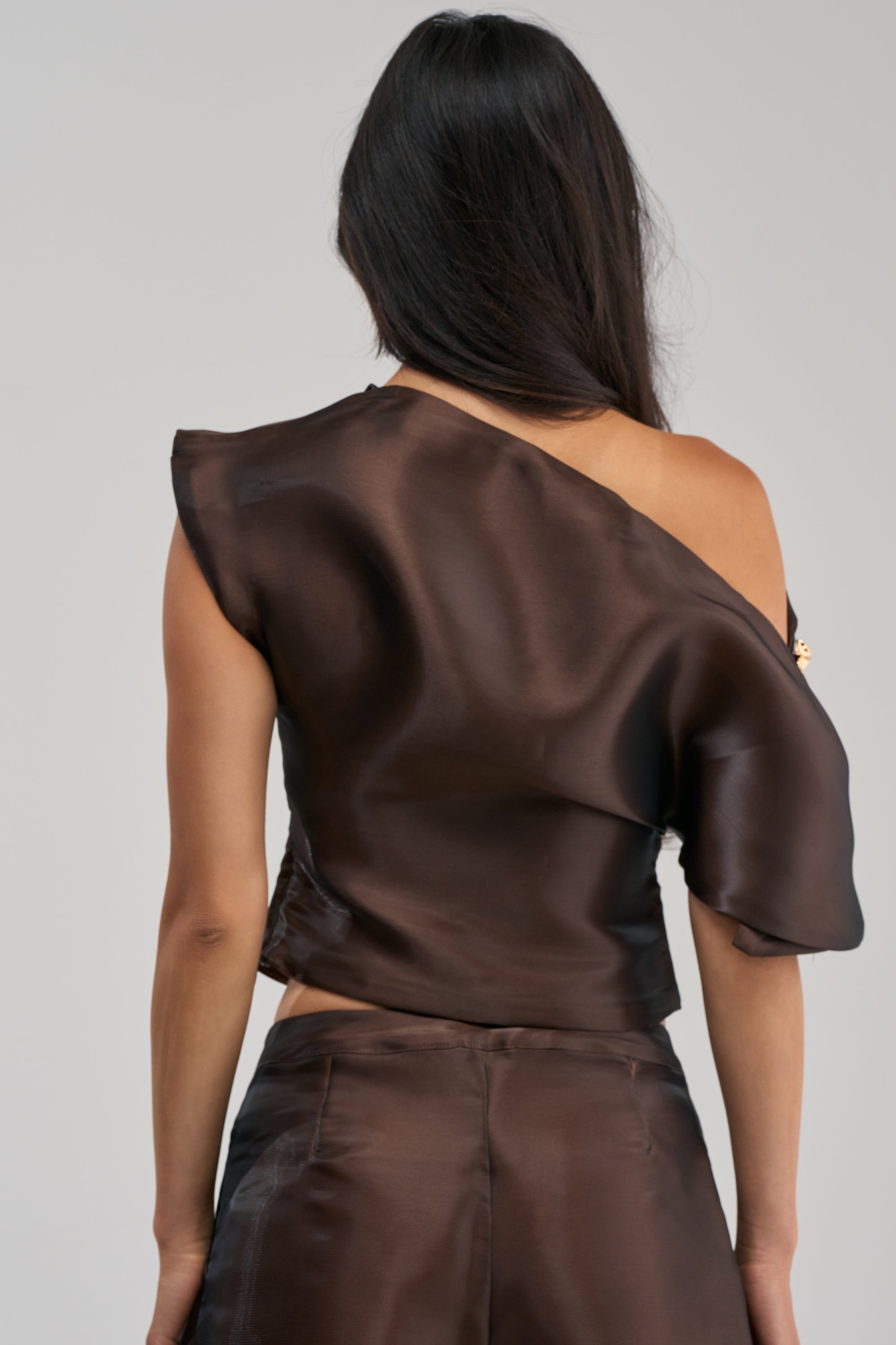ON FIRE BLOUSE IN BROWN