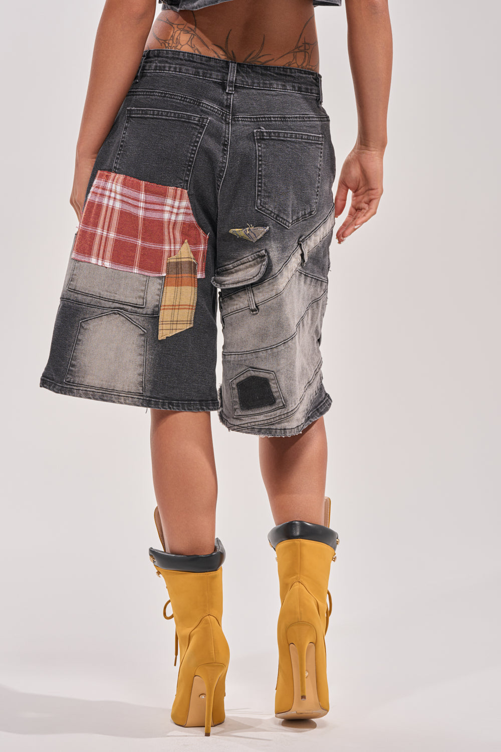 DREA MIXED PLAID BERMUDA SHORT