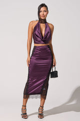 GOLDEN GIRL SATIN MAXI SKIRT