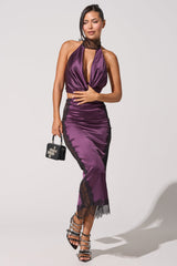 GOLDEN GIRL SATIN MAXI SKIRT