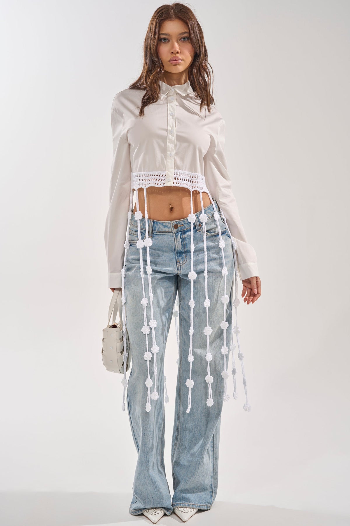 PETAL DRIFT CROCHET DETAIL BLOUSE