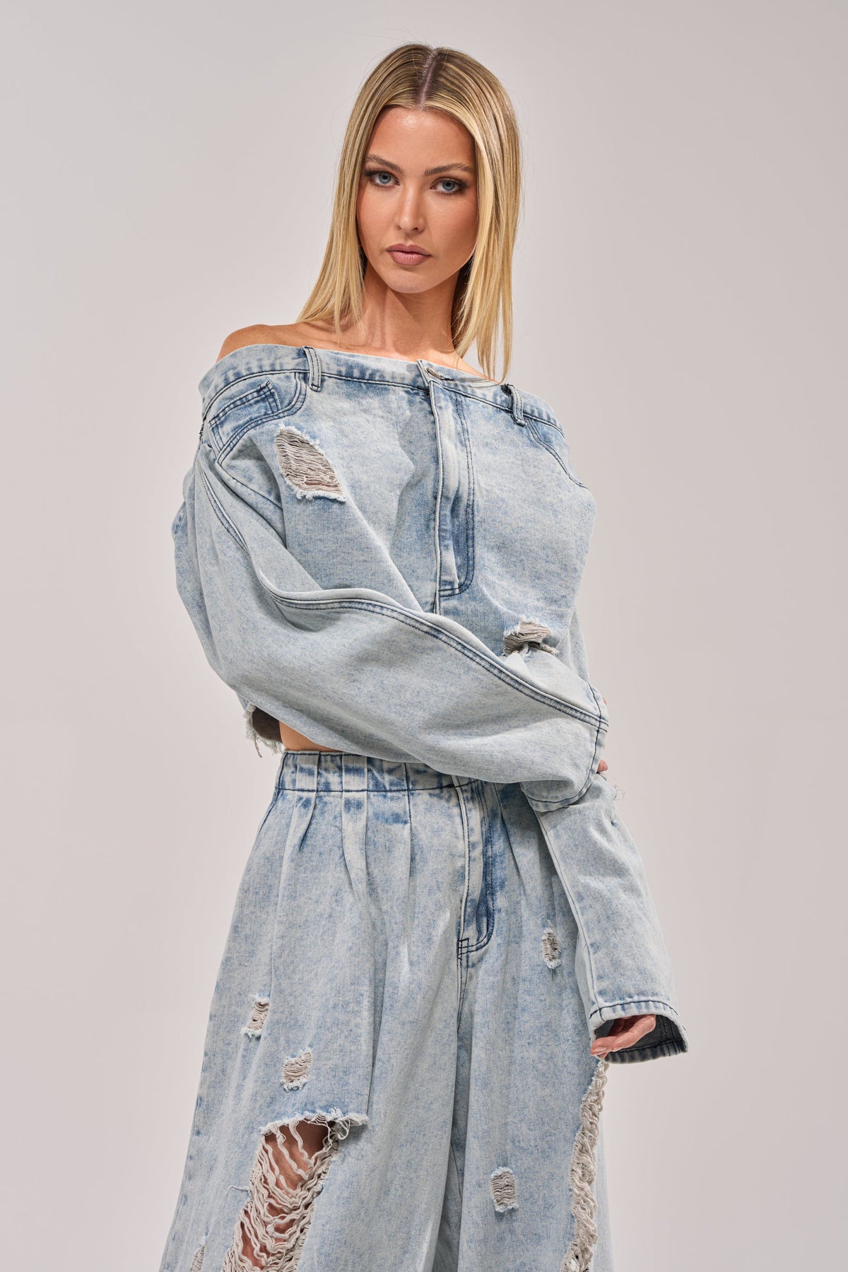 CAMILLE DENIM BLOUSE