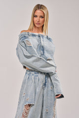 CAMILLE DENIM BLOUSE