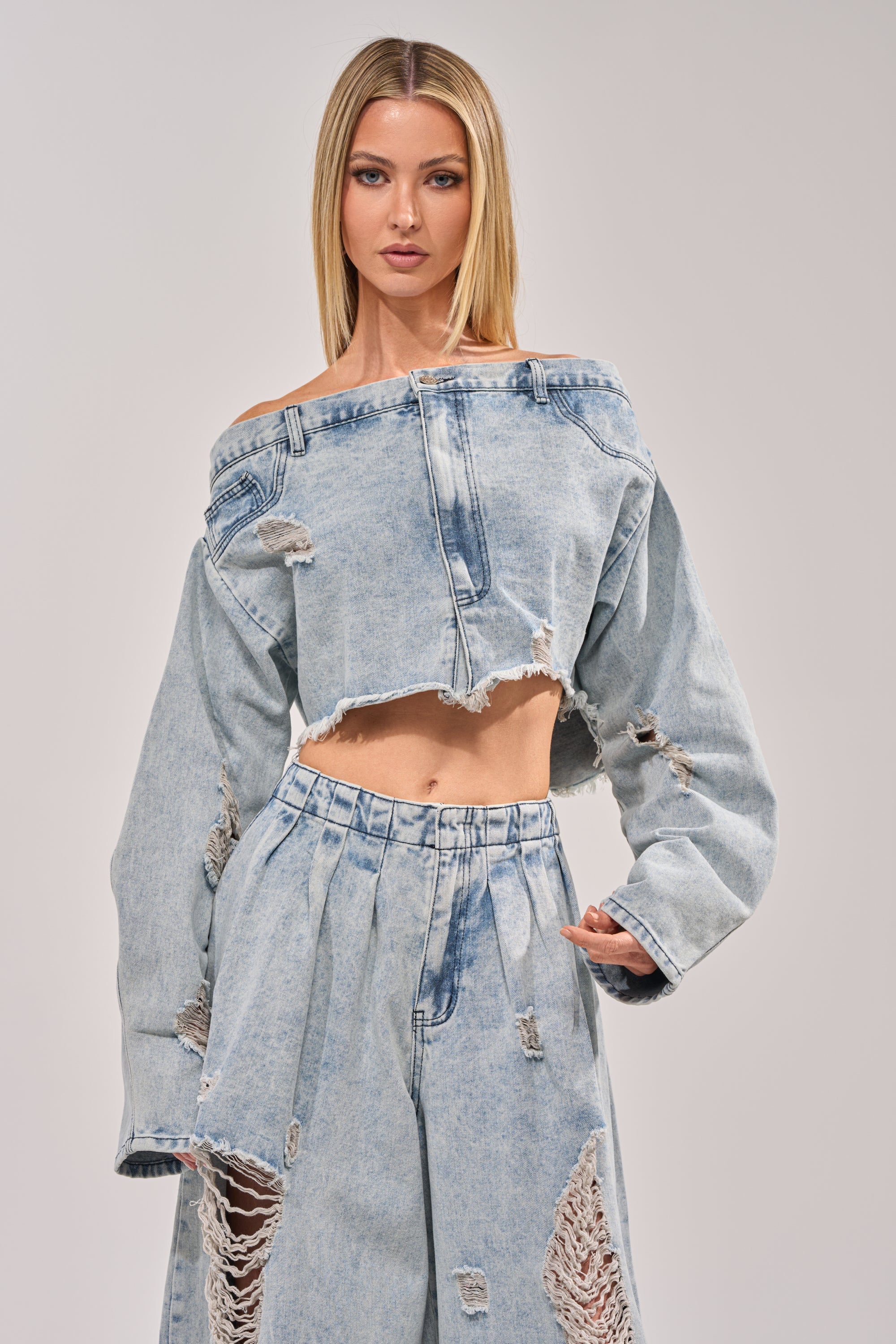 CAMILLE DENIM BLOUSE