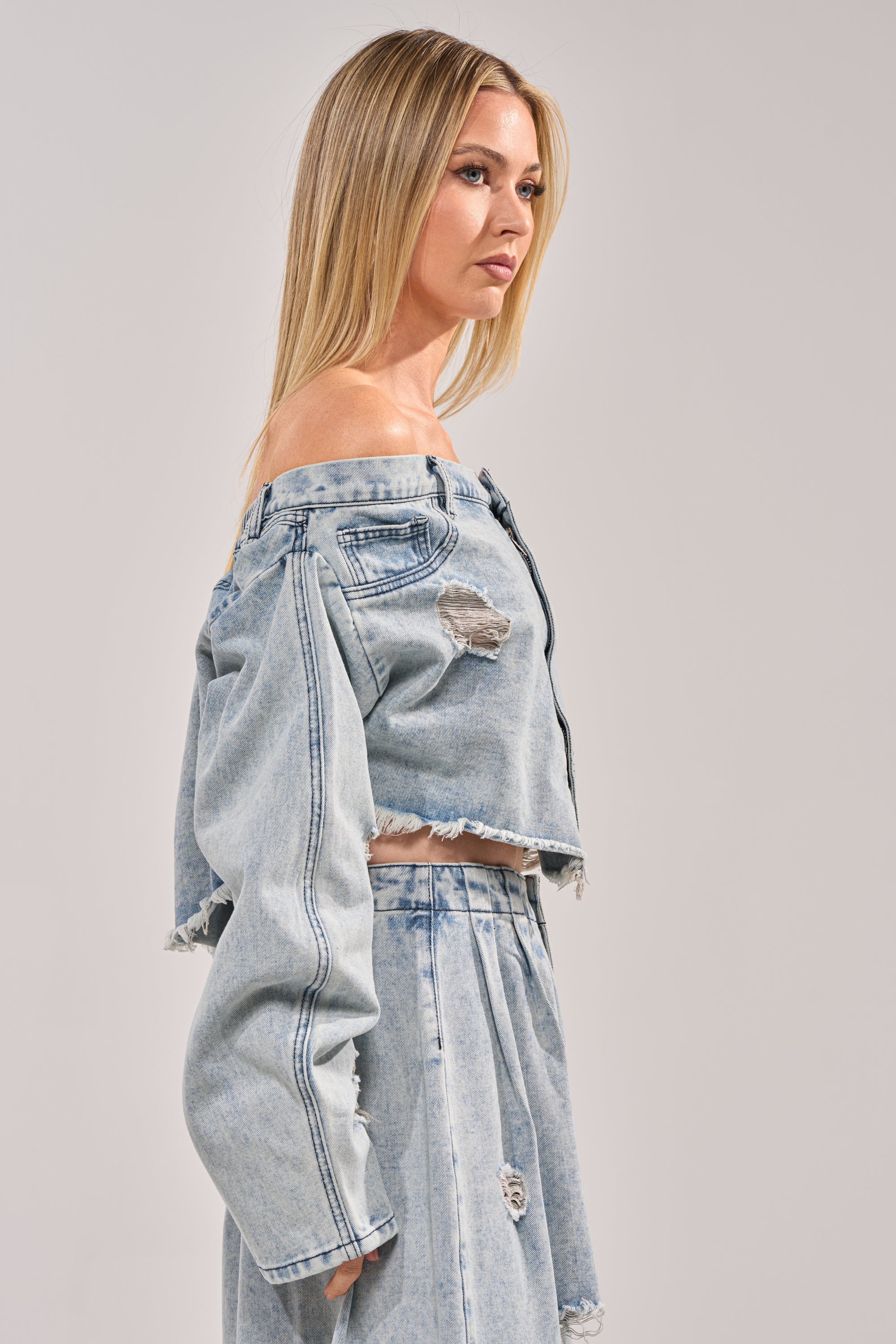 CAMILLE DENIM BLOUSE