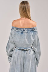 CAMILLE DENIM BLOUSE