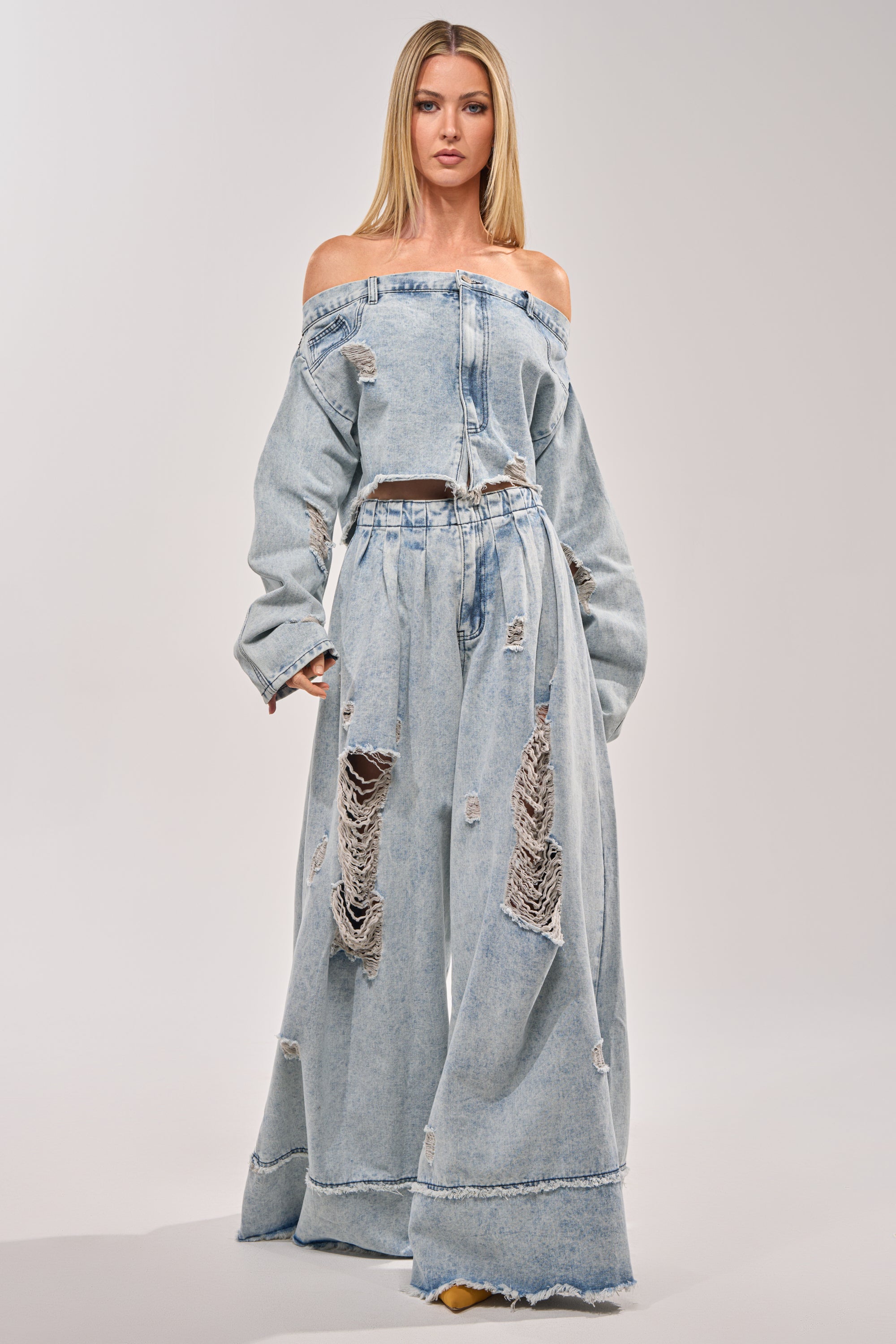 CAMILLE DENIM BLOUSE