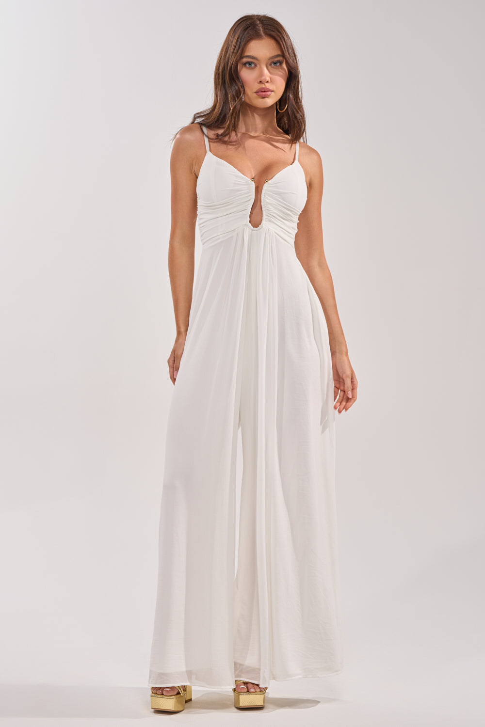 LATE NIGHT IN KAUAI JUMPSUIT IN WHITE