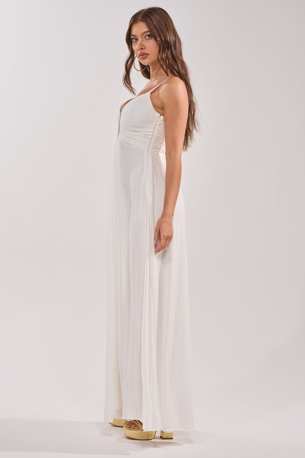 LATE NIGHT IN KAUAI JUMPSUIT IN WHITE