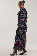 C SUITE ENERGY NOVELTY MAXI DRESS IN MULTI