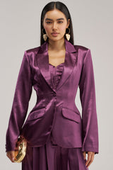IN TOO DEEP SATIN BLAZER