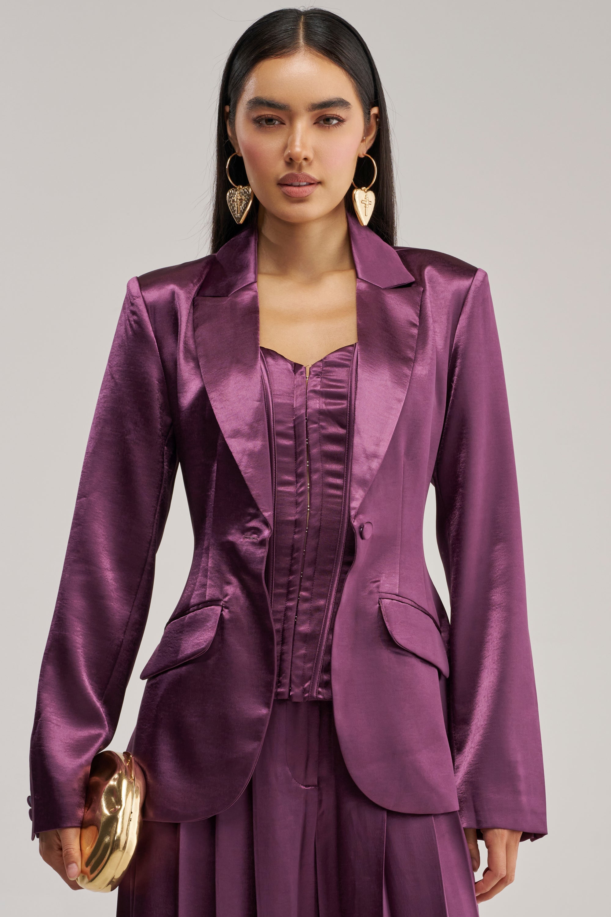 IN TOO DEEP SATIN BLAZER