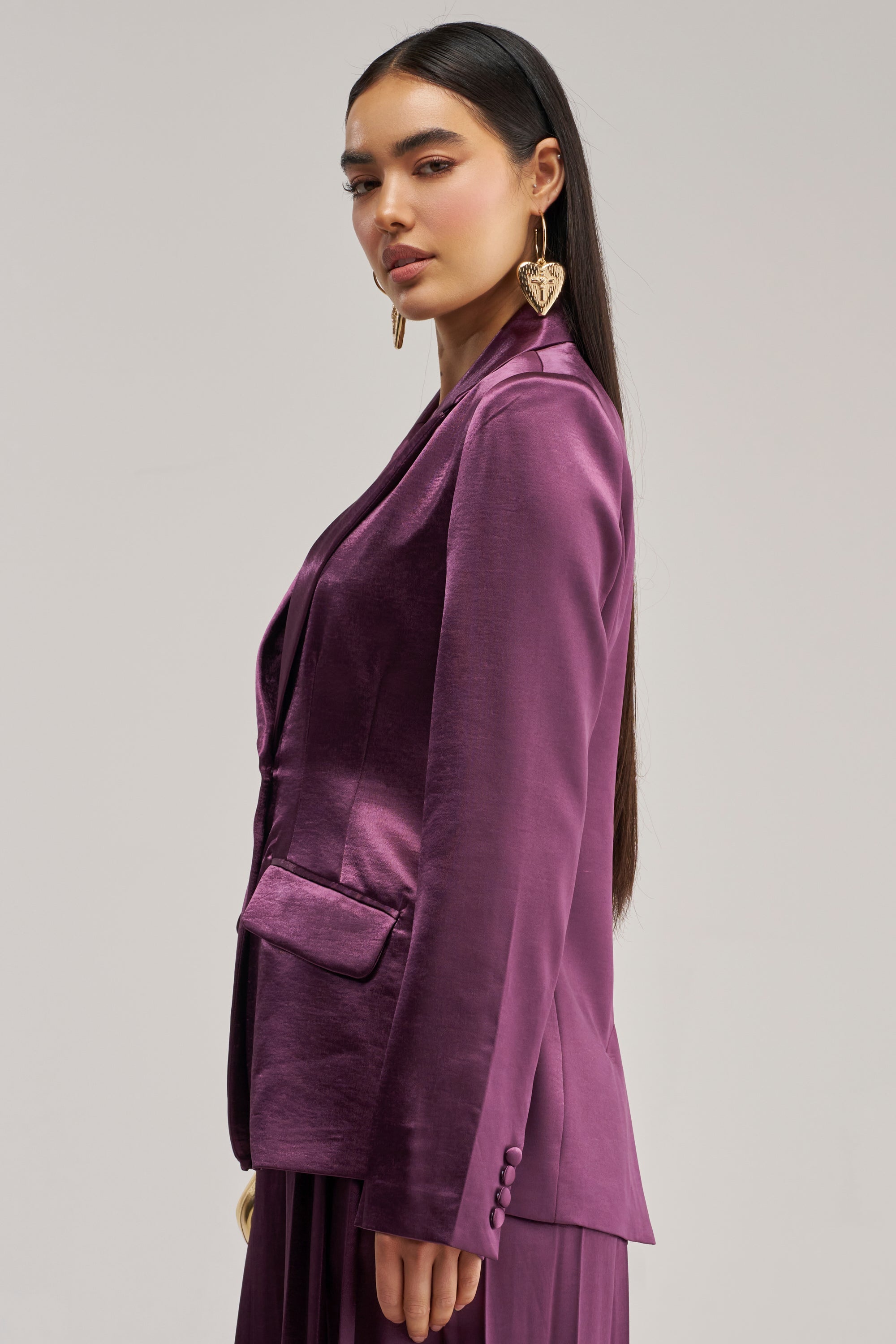 IN TOO DEEP SATIN BLAZER