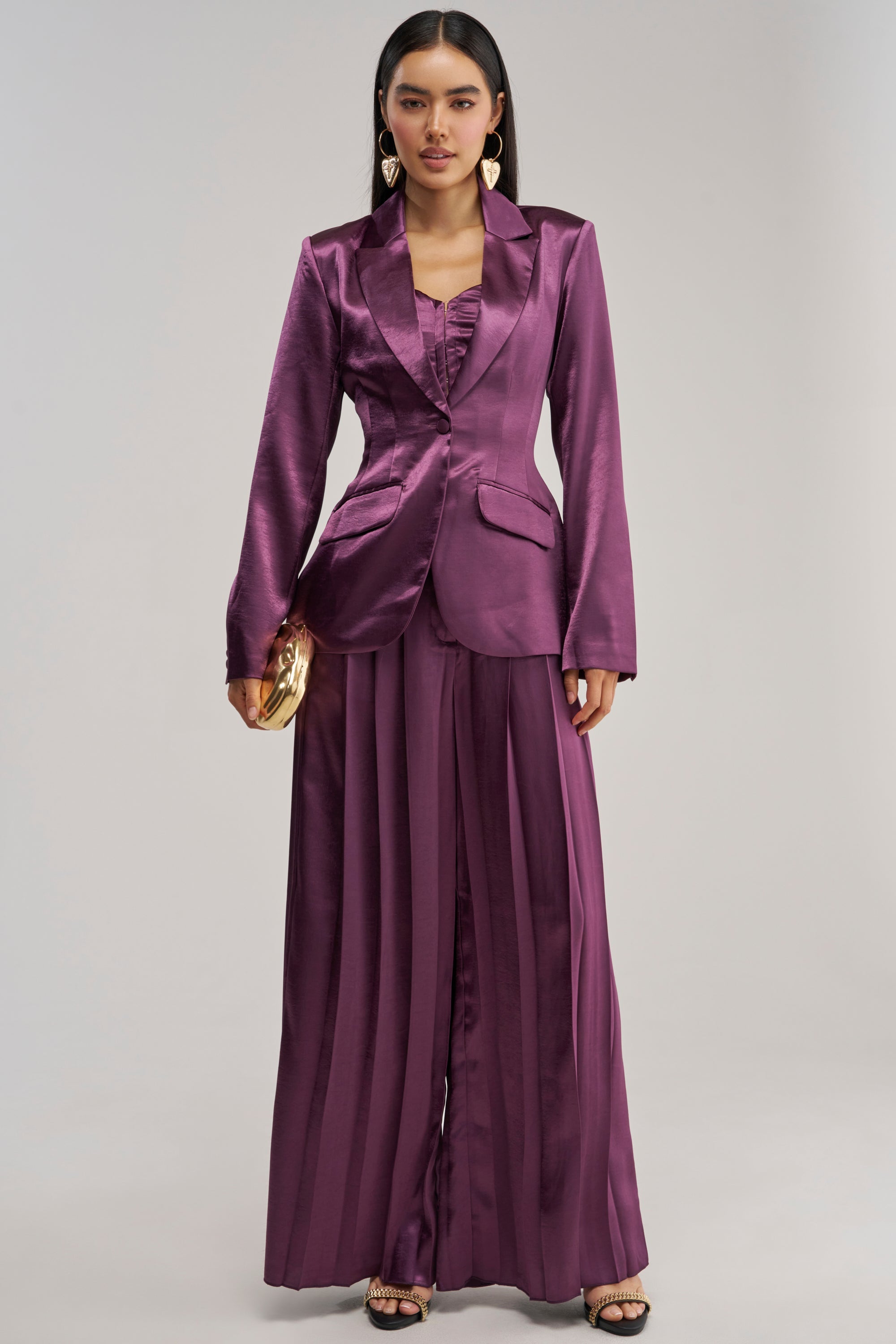 IN TOO DEEP SATIN BLAZER