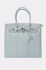 DENIM AND DIAMONDS OVERSIZED TOTE