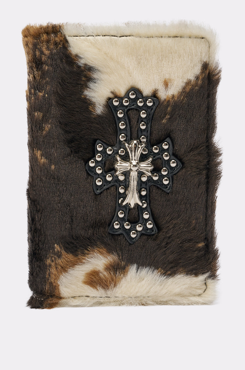 HIGH STANDARDS FAUX FUR PASSPORT COVER