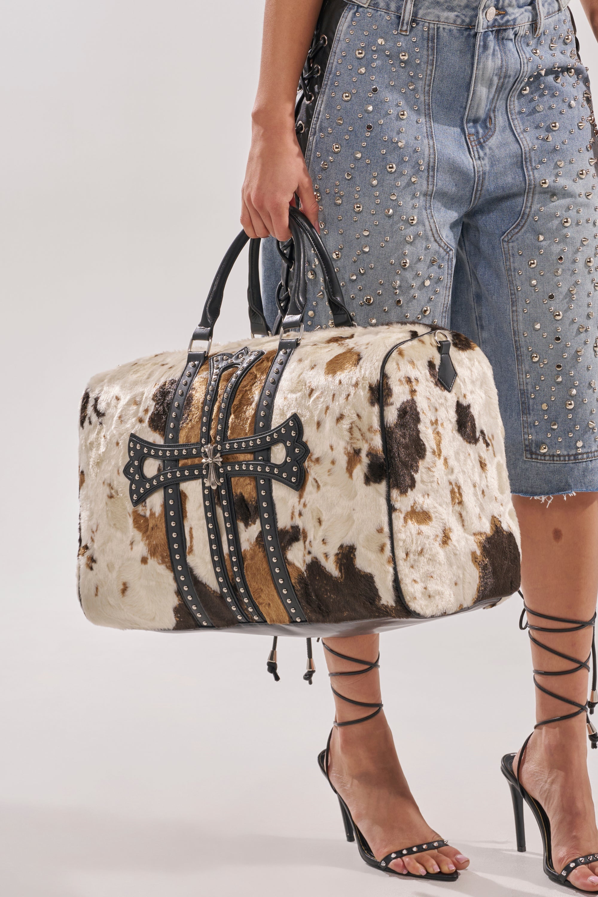 HIGH STANDARDS FAUX FUR DUFFEL
