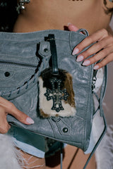 HIGH STANDARDS FAUX FUR LUGGAGE TAG