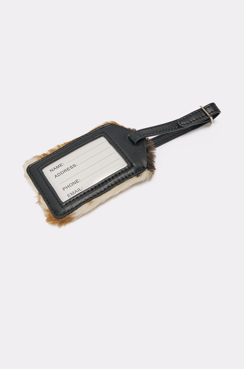 HIGH STANDARDS FAUX FUR LUGGAGE TAG
