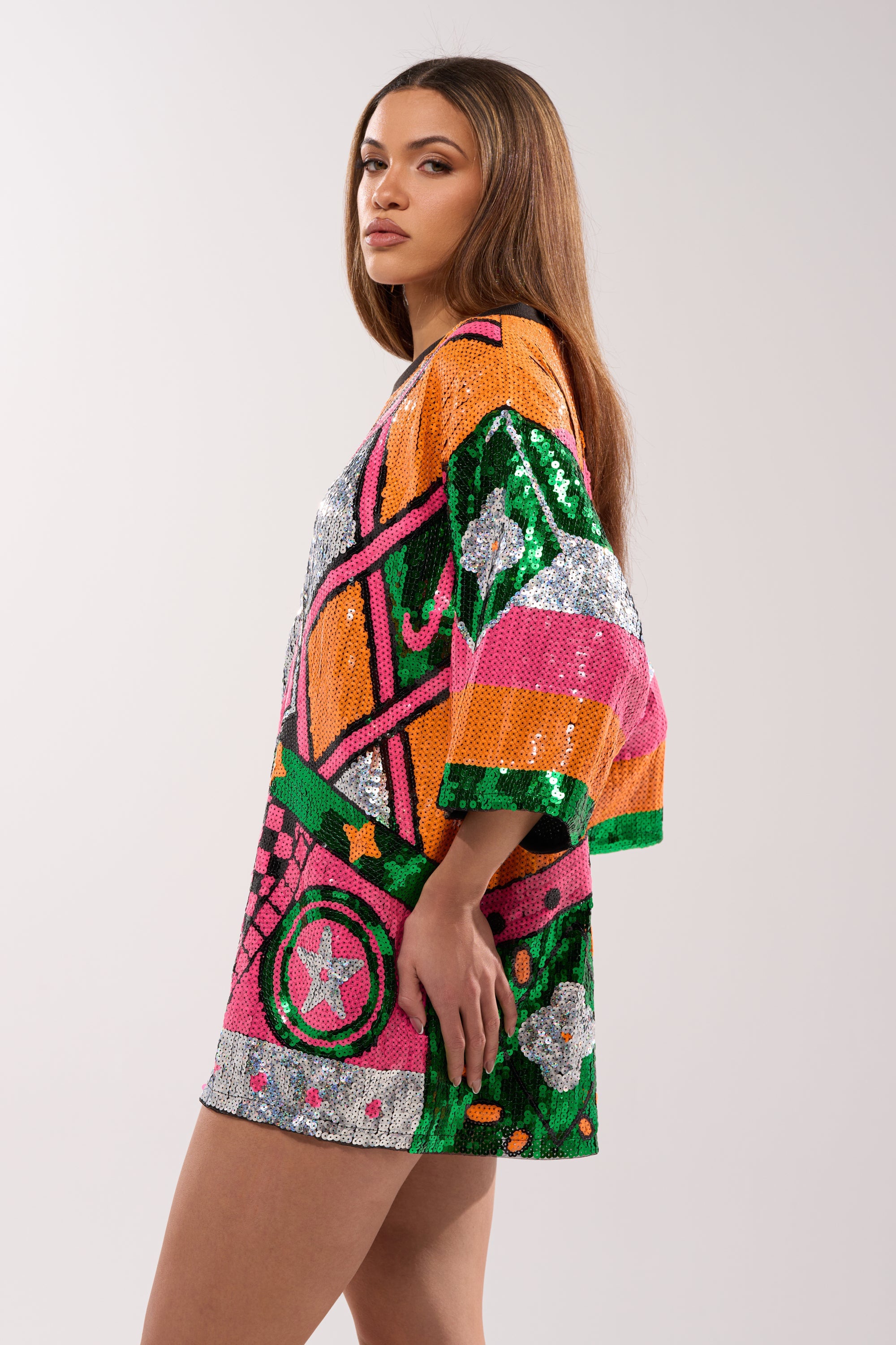 HOUSE OF HEARTS SEQUIN TSHIRT DRESS