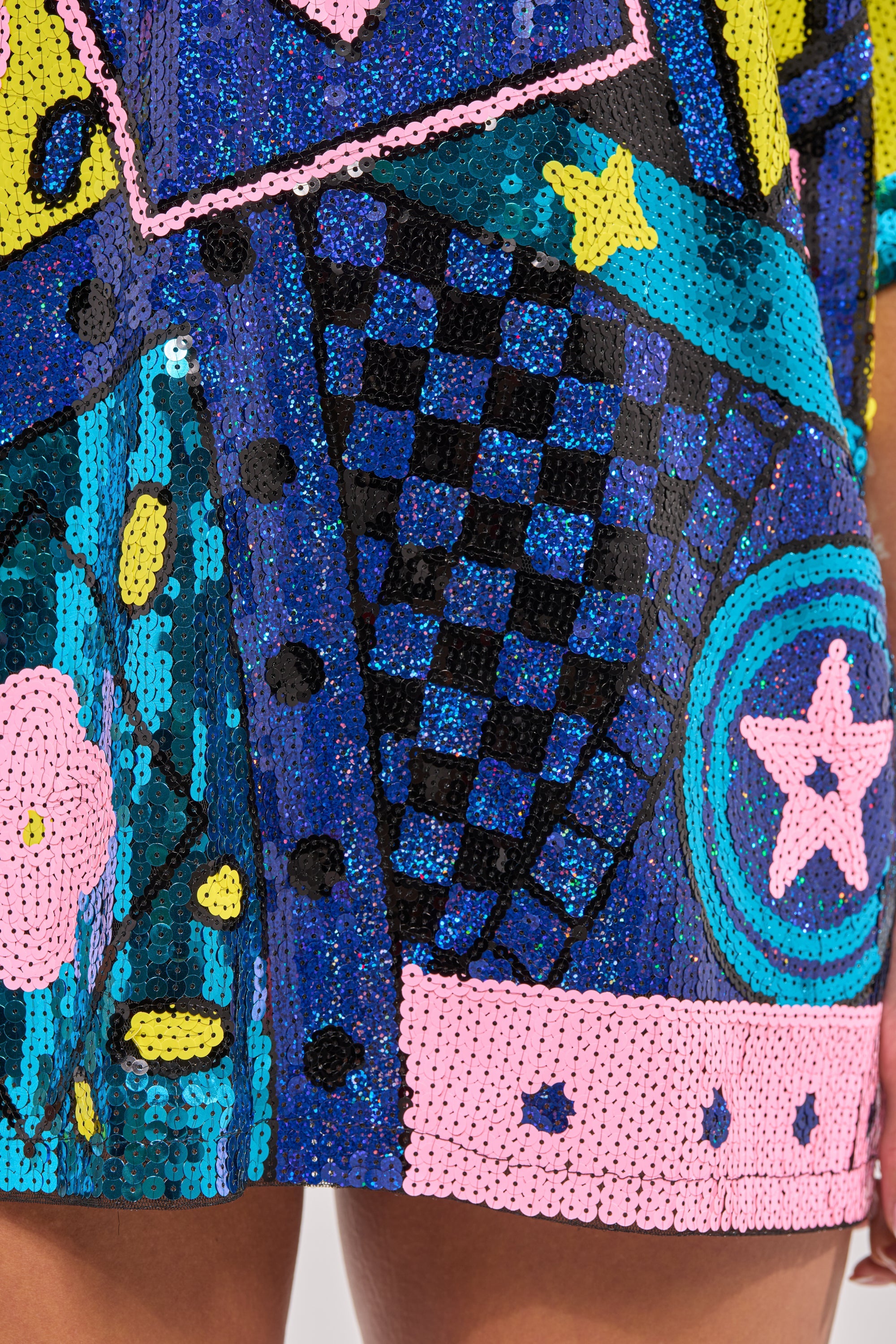 QUEEN OF HEARTS SEQUIN TSHIRT DRESS
