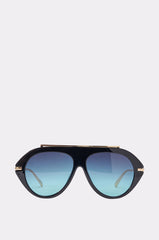 LUXE AIR SUNGLASSES IN BLACK BLUE