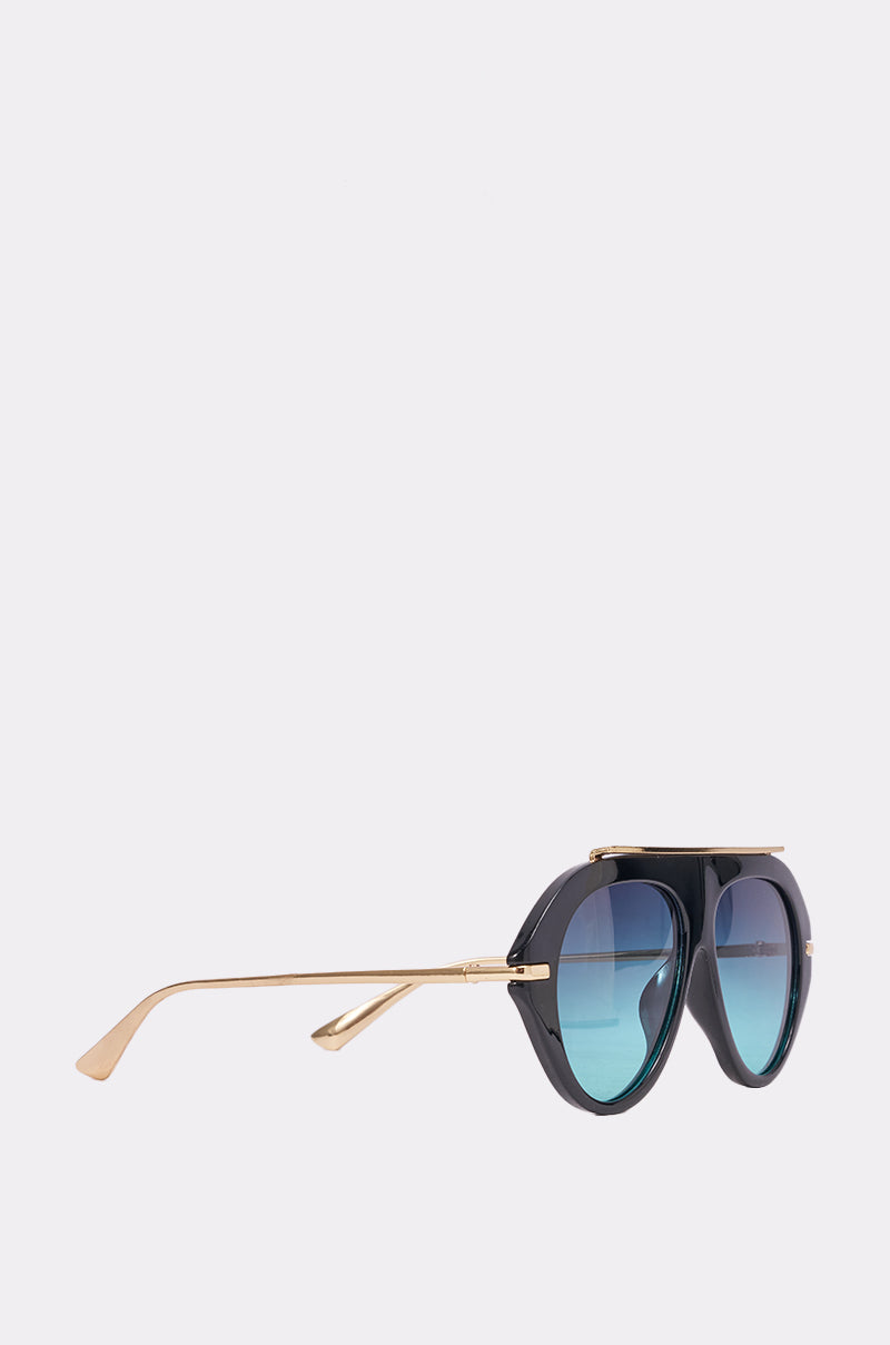 LUXE AIR SUNGLASSES IN BLACK BLUE