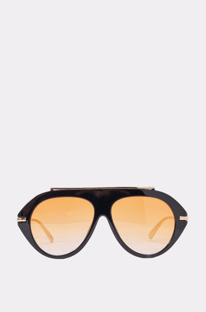 LUXE AIR SUNGLASSES IN BLACK ORANGE