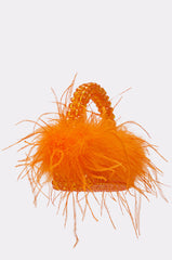 NIGHT OUT BEADED FEATHER BAG