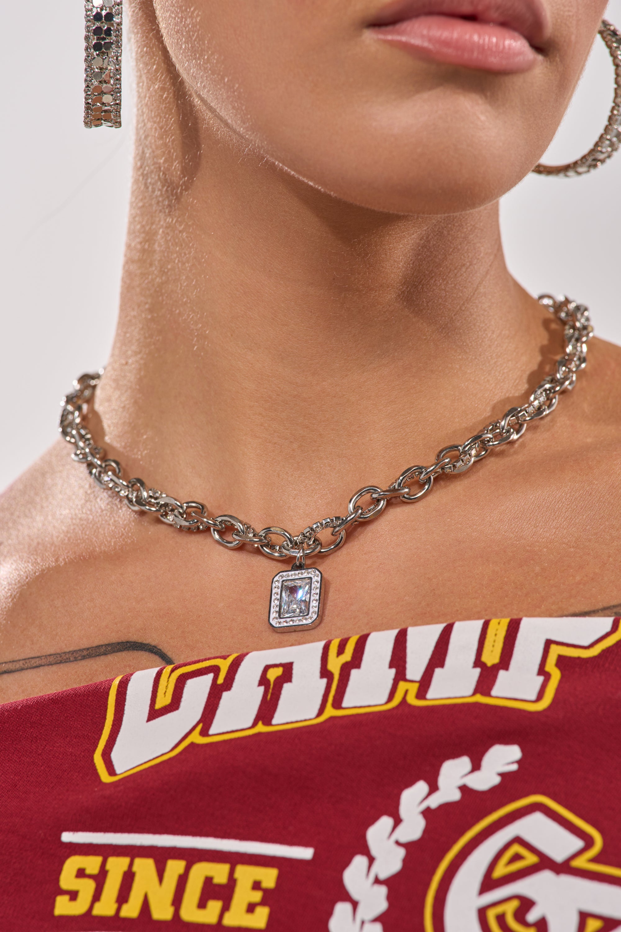 SHES EXPENSIVE SILVER NECKLACE