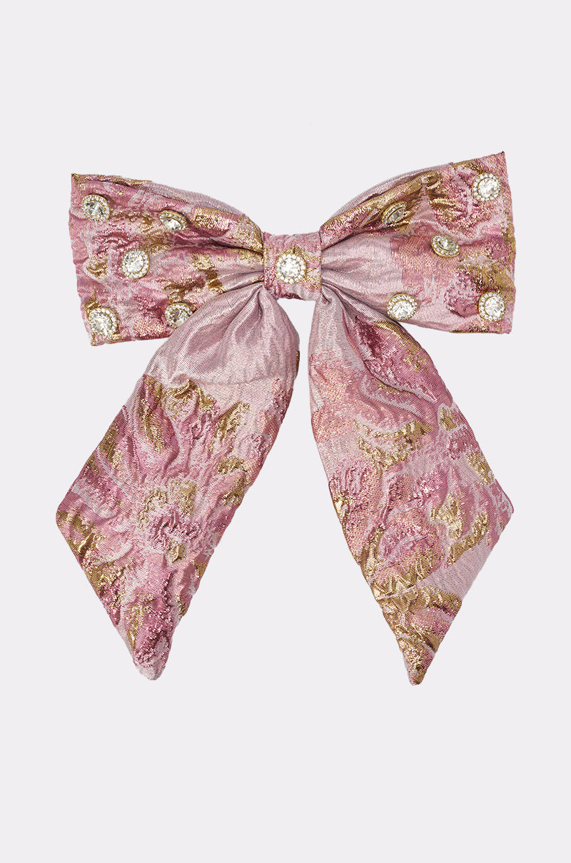 GLAM GROOVE BROCADE HAIR BOW