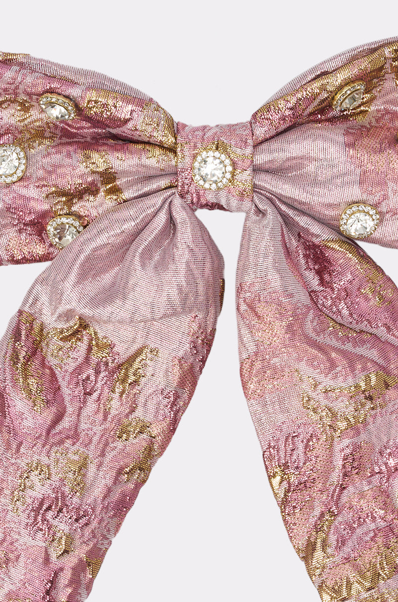 GLAM GROOVE BROCADE HAIR BOW