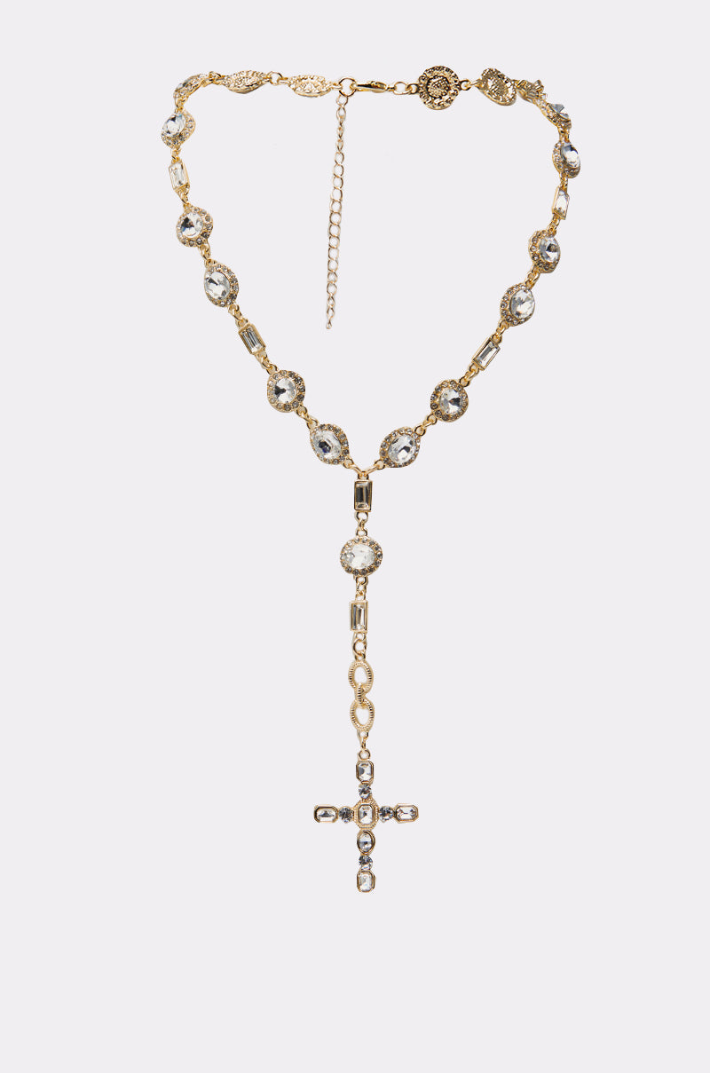 TOTALLY CROSSED NECKLACE IN GOLD