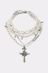 LAYERED UP CROSS NECKLACE