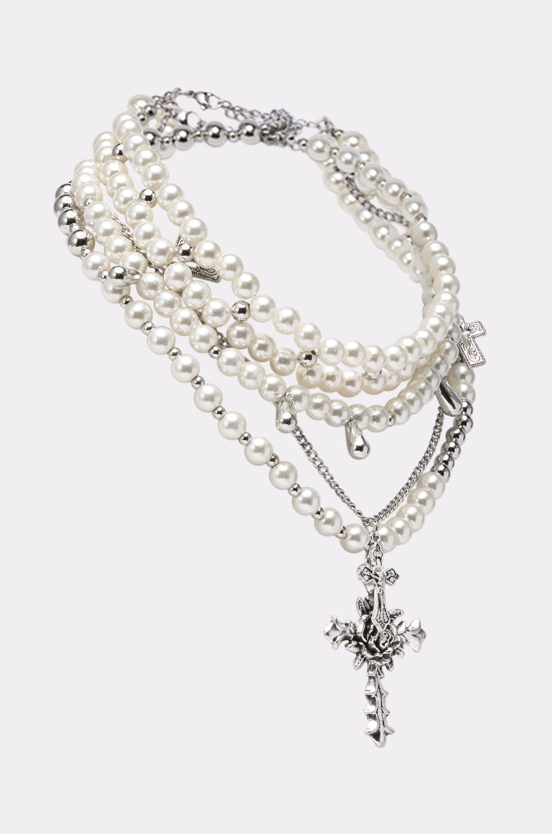 LAYERED UP CROSS NECKLACE
