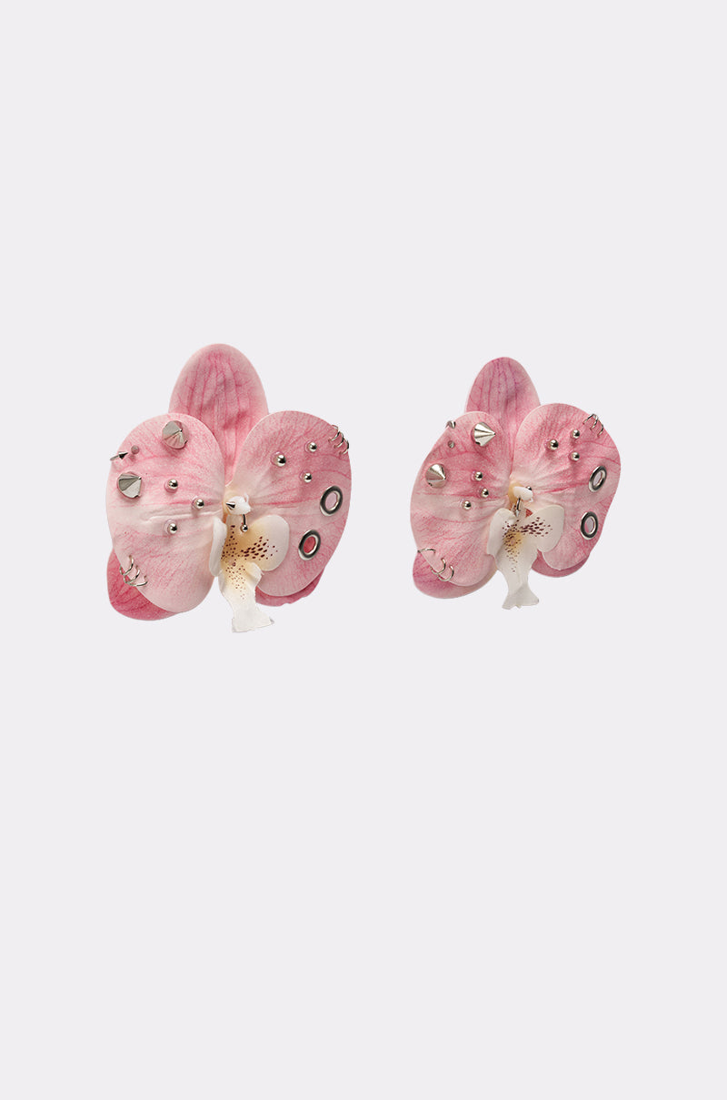 PIERCED ORCHID EARRING