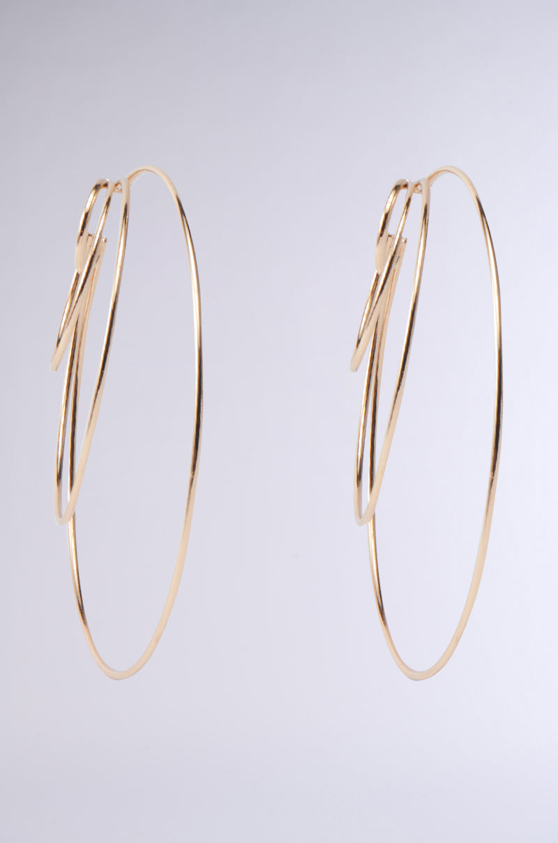CANT KEEP UP HOOP EARRING