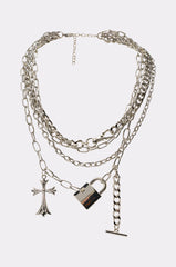 HEART ON LOCK NECKLACE