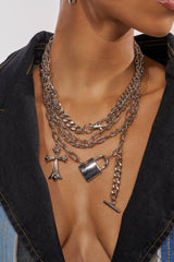 HEART ON LOCK NECKLACE