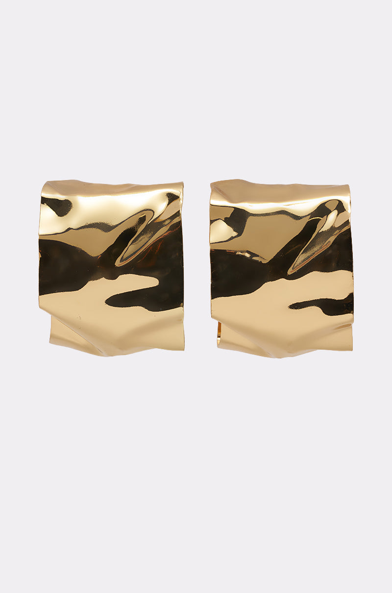 BENT OUTTA SHAPE EARRING IN GOLD