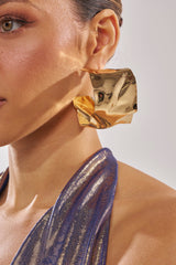 BENT OUTTA SHAPE EARRING IN GOLD