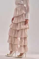 STAR OF THE NIGHT FLOUNCY PANT IN IVORY