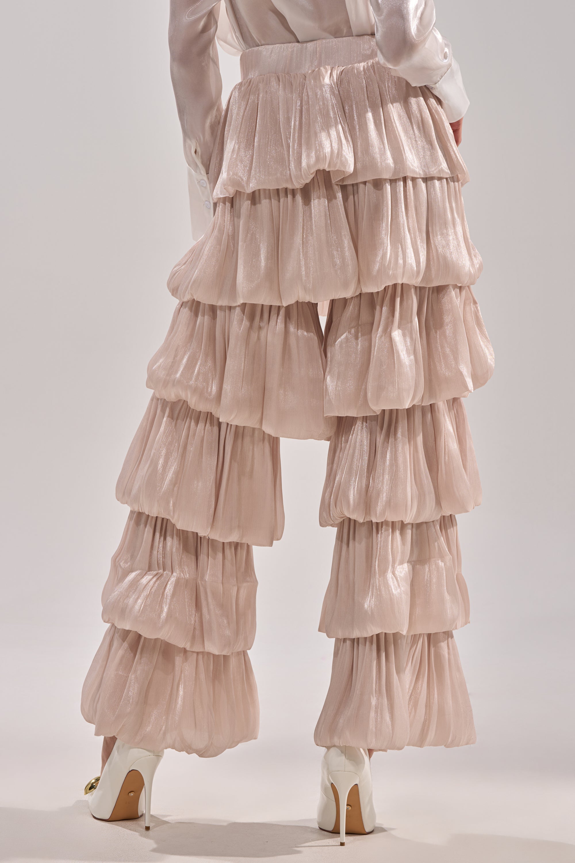 STAR OF THE NIGHT FLOUNCY PANT IN IVORY