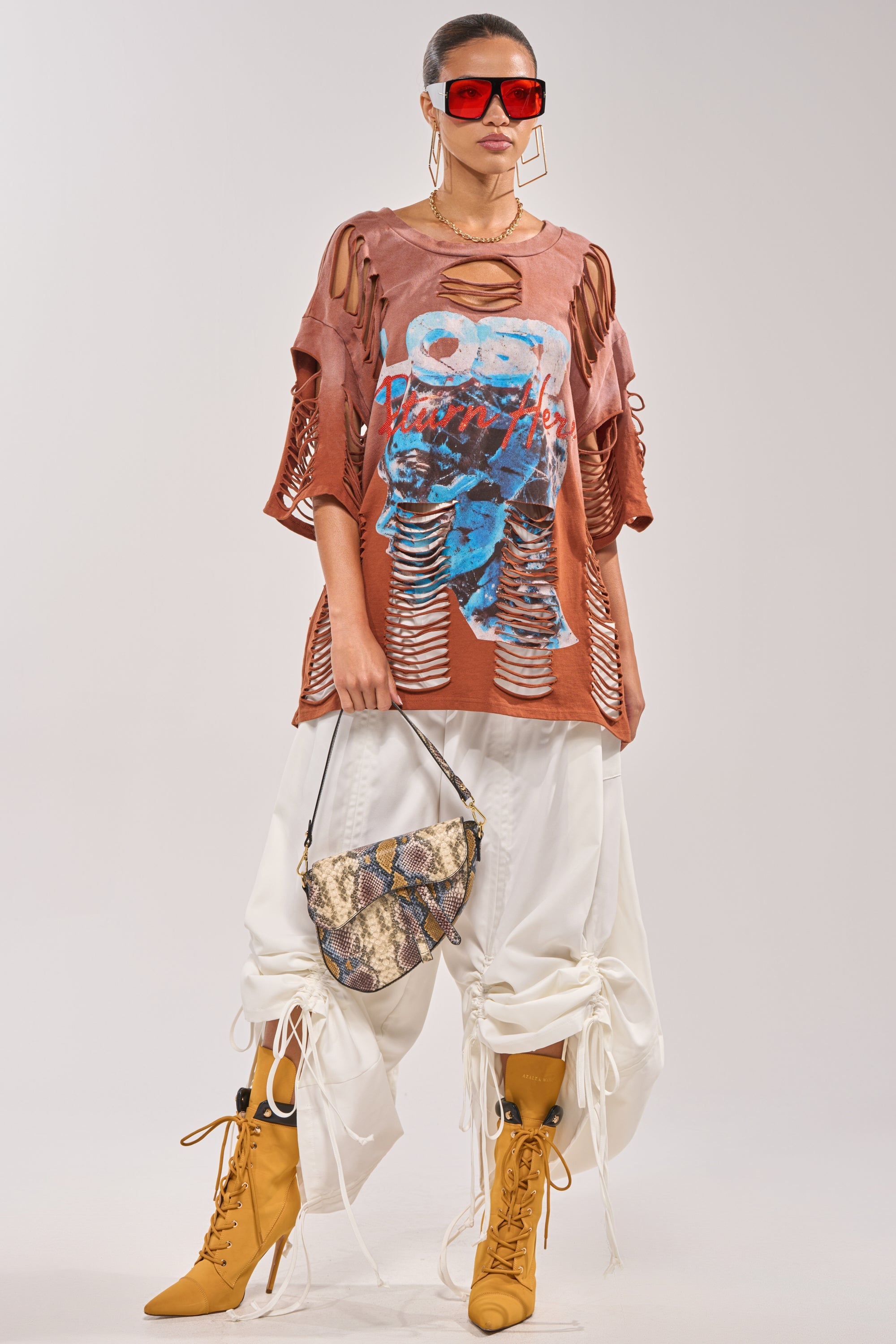 DRAMA RUCHED JOGGER IN WHITE