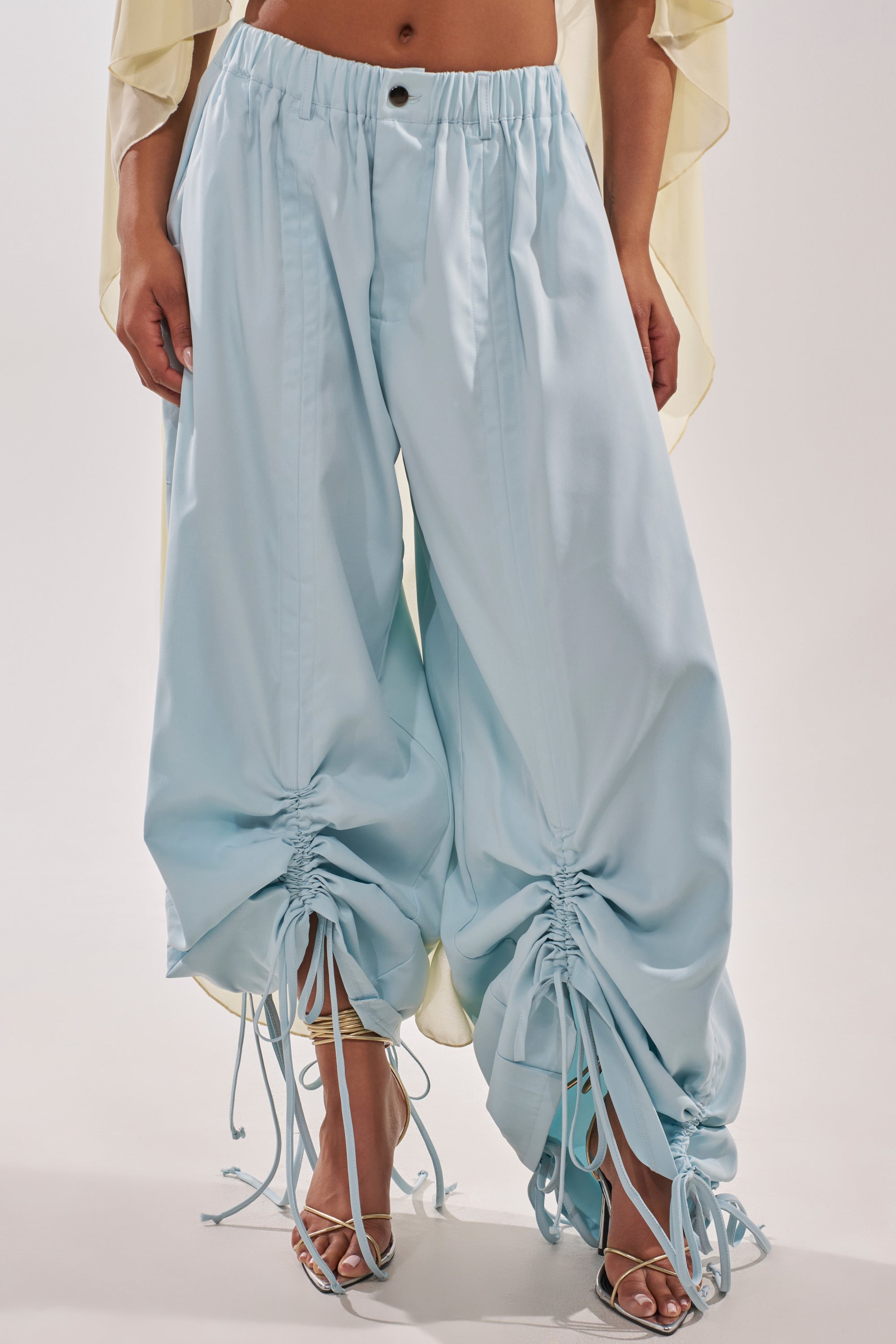 DRAMA RUCHED JOGGER IN BLUE