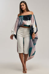 BE WITH ME BLOUSE IN GREEN MULTI