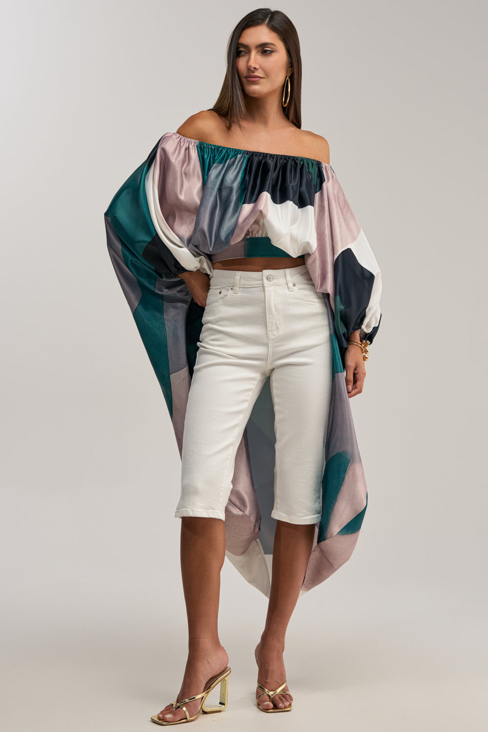 BE WITH ME BLOUSE IN GREEN MULTI