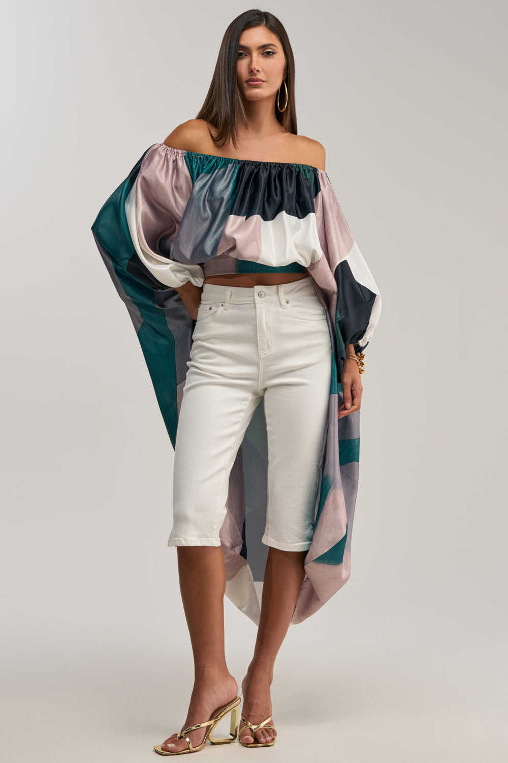 BE WITH ME BLOUSE IN GREEN MULTI